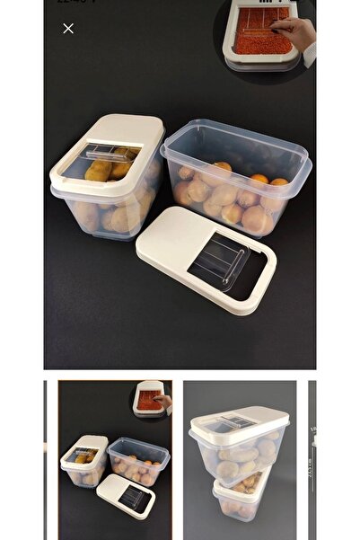 LeesHome 2’li Sürgü Kapaklı Soğan Patates Saklama Kabı 10 Lt