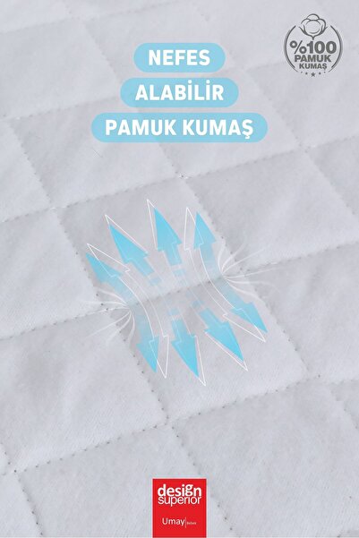 Umaybebek Baby Reflux Bed, Zippered, Washable Cover, Mattress, 100% Cotton Fabric