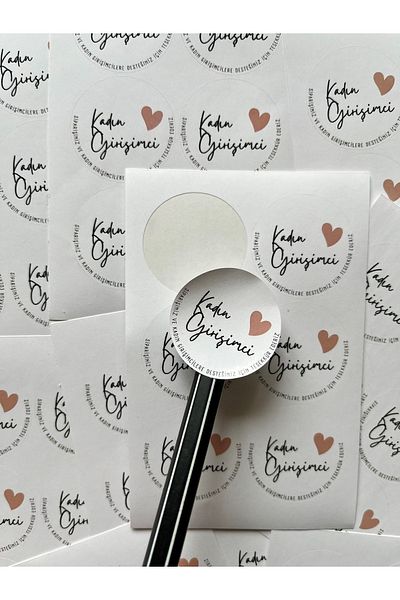 gg gençgirişimci Coated Sticker - Female Entrepreneur - (3X3 CM) 50 Pieces