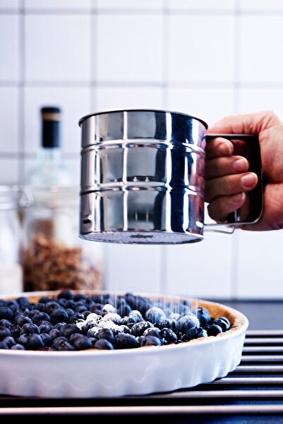 Porsima 15062 Farina Paslanmaz Metal Un Ve Şeker Eleği- Pratik Un Eleği- Paslanmaz Un Eleği 12 Cm