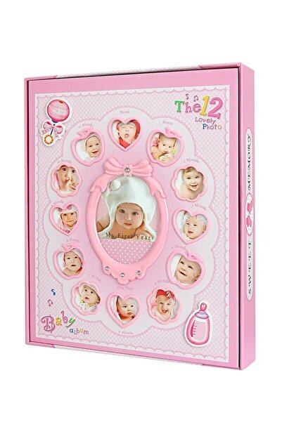 Vural Foto Baskı 220li 12 Aylık Kız Bebek Albümü 10x15cm 15x21cm - Pembe - Şi...