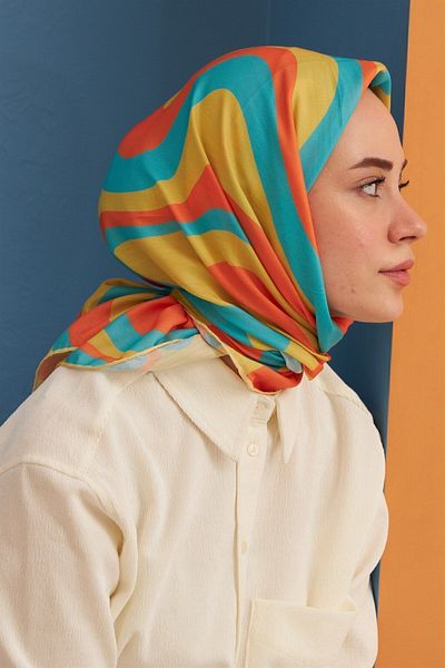 İpekhan Βαμβακερό κασκόλ - Twist Pattern - Ihe1100-20