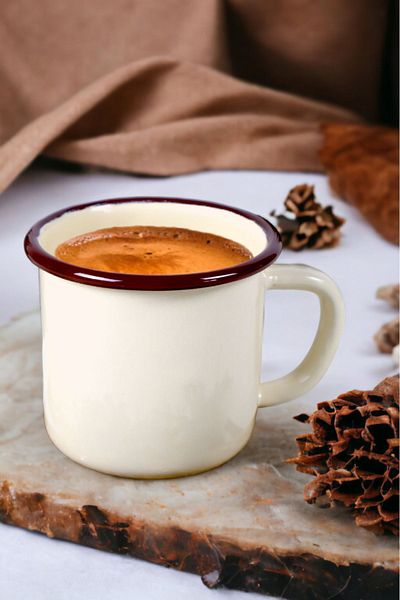 İnci Emaye Enamel Mug Cup Camp Camping Mug Cup Coffee