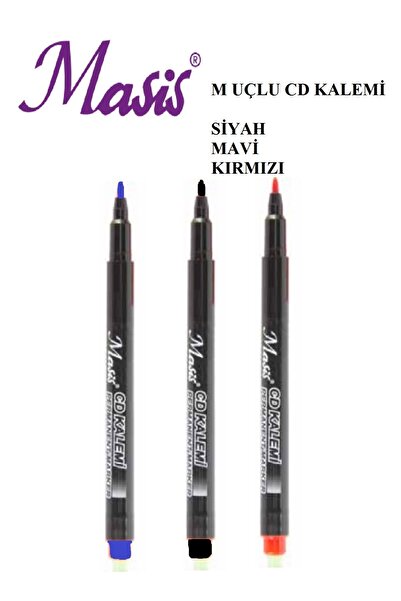 Masis CD kalemi M Uçlu 3'lü Set (3 Farklı Renk)