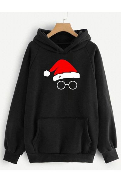 Lesprit Seria 2023 Hanorac negru unisex cu glugă