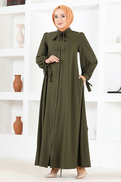 ModaMerve Ferace Dress ASM2662 Khaki