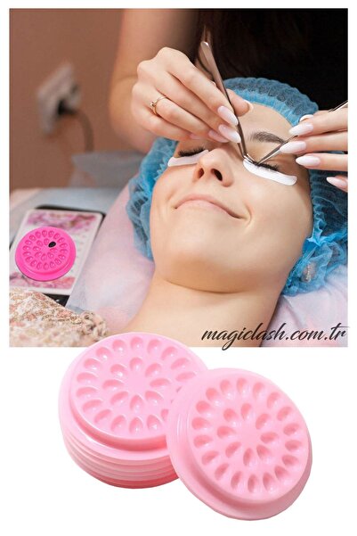 Magic Lash Ipek Kirpik Yapıştırıcı Damla Kabı Paleti 10 Lu Beyaz Renk