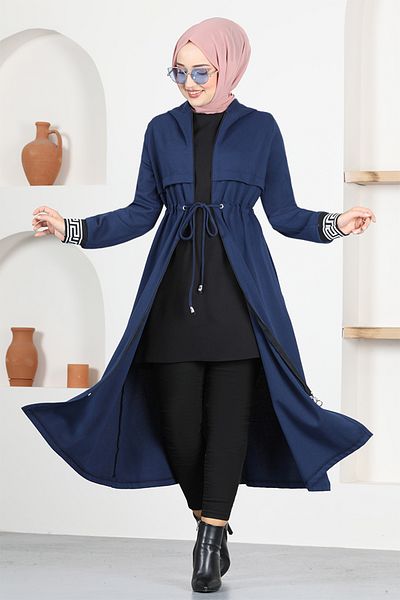ModaMerve Hooded Cap MSL8172 Navy Blue