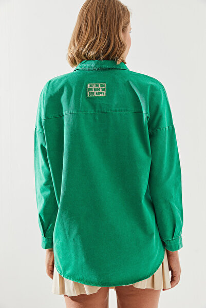 Bianco Lucci Gabardine Women's Shirt - Double Pocket