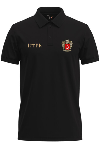 WİDİ Μπλουζάκι πόλο με στάμπα γκρι λύκου - 100% βαμβάκι, κανονική εφαρμογή