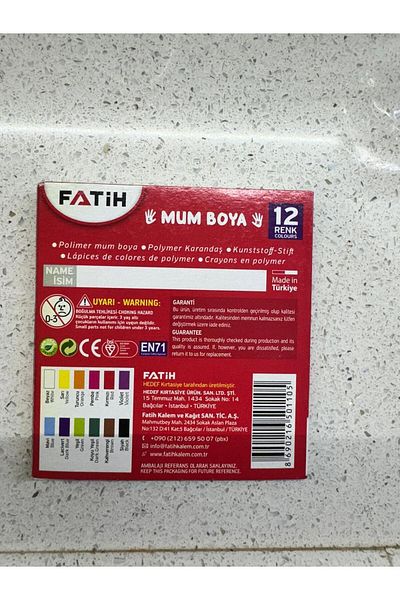 Fatih Crayon 12Pcs