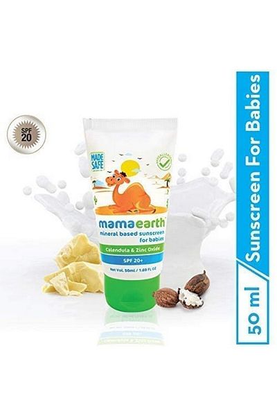 Mamaearth Mineral Based Sunscreen For Babies, White, 50 ml