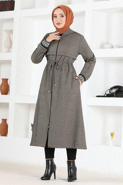 ModaMerve MSL8172 Model Mink Hooded Cap
