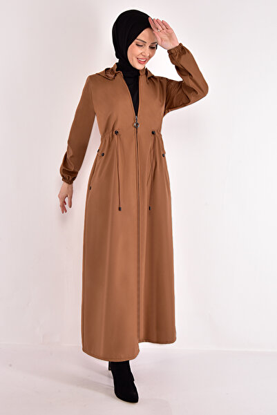 ModaMerve Hooded Cap Tan ASM2119