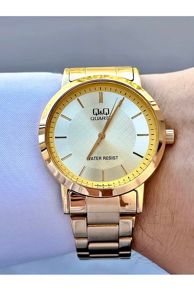Q&Q Men's Metal Cord Wristwatch