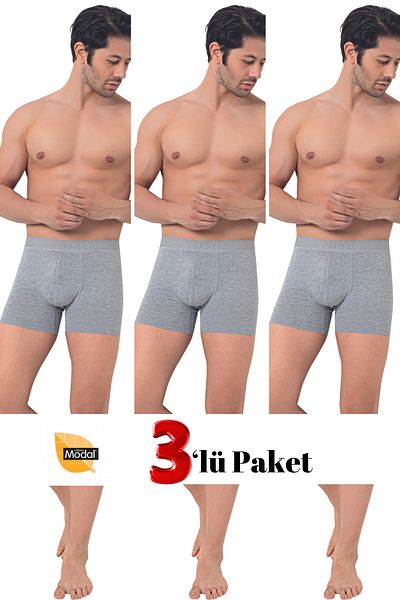 DONEX 2371 3 Pack Men's Modal Boxers