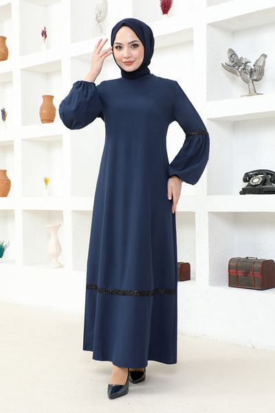 ModaMerve Κρεμαστό Φόρεμα ASM2676 Navy Blue