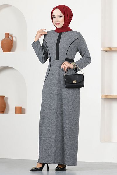 ModaMerve Φόρεμα με μολύβι Anthracite - NYA2661
