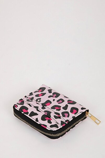 DeFacto Leopard Patterned Women's Faux Leather Wallet - C0885axns