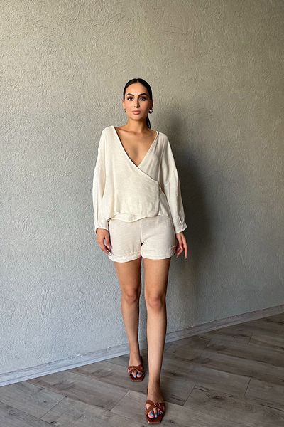 Seda Yalçın Atelier Natural Set with Muslin Shorts