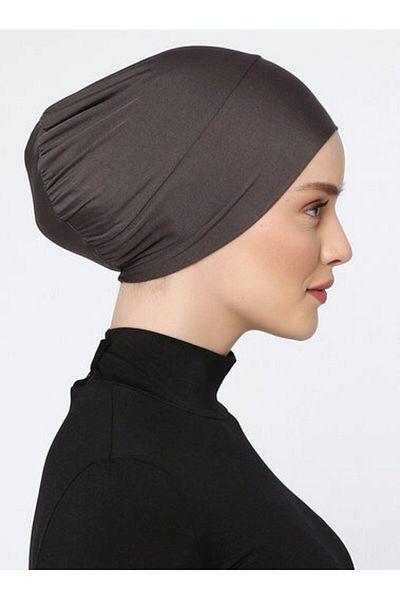 Ecardin Σκουπάκι πισίνας Anthracite - Hijab Swimmer, Γυναικείο Αθλητικό Καπέλο, Sea and Beach Swimming Cap