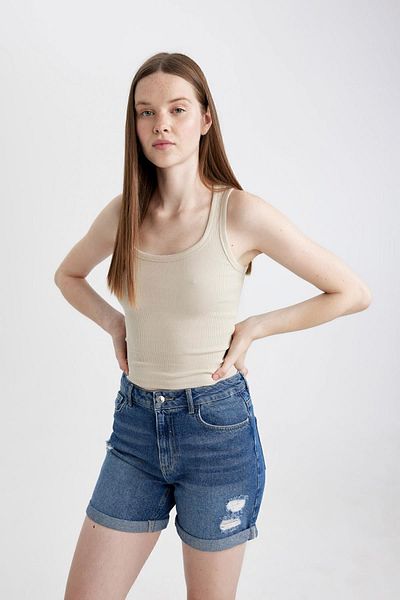 DeFacto Felszerelt U-nyakú bordázott camisole Athlete A1665ax24sm