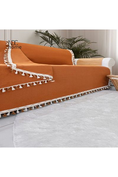 NDC HOME Калъф за диван Premium Linen Cinnamon - Pompon (170 x 220)