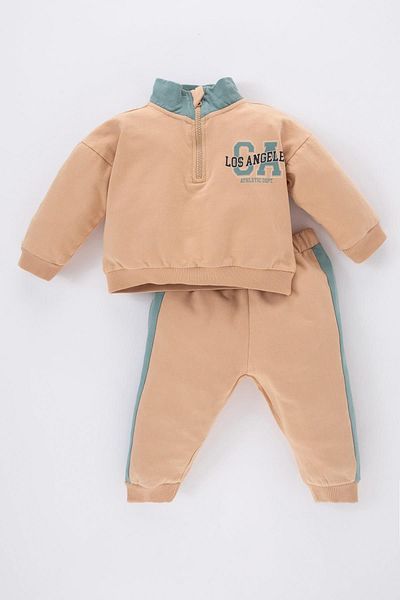 DeFacto PrintEd SwEatshirt and Tracksuit SEt for Baby Boy - Stand Collar B1030a523wn