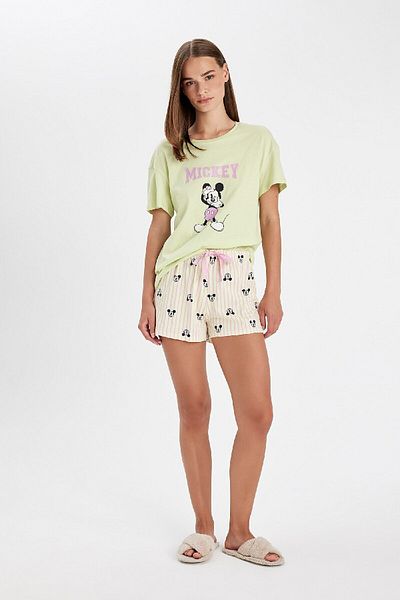 DeFacto Set de pijamale cu mânecă scurtă cu mânecă scurtă Disney Mickey și Minnie - D4474AX24HS