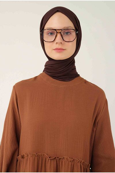 HEQA Bitter Brown Combed Shawl