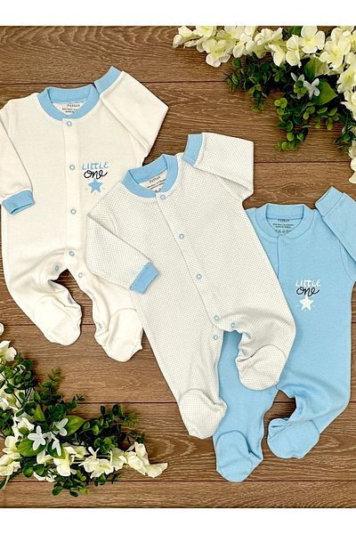 Renkli Puset 3-piece Jumpsuit Set with Booties for Newborn Baby - Little One Polka Dot