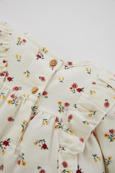 DeFacto Keprová dívčí košile s dlouhým rukávem - Crew NecK A8767a523au