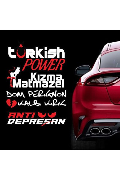 Fresh Türkçe Yazılı - Oto Sticker Set - Arka Cam Araba Motosiklet Kamyon Mini...