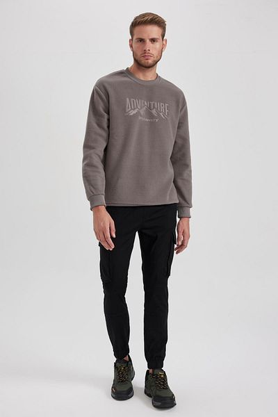 DeFacto Discovery ChAnnel Crew Neck Relax Fit Fleece SweAtshirt A5362ax23wn