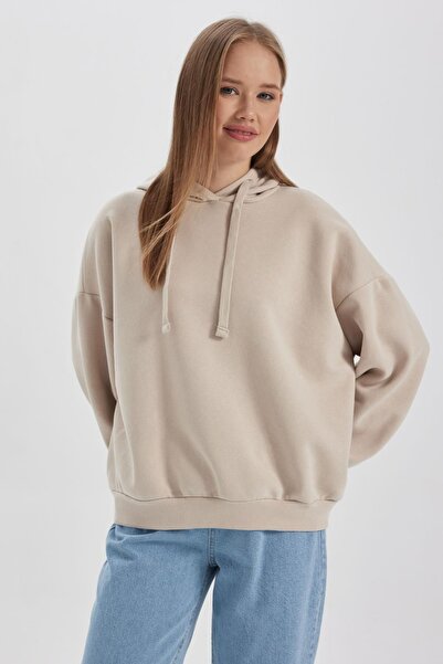 DeFacto Y7010az23wn - Skvělá tlustá mikina s kapucí, volný střih