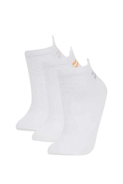 DeFacto Women's 3-Piece Cotton Booties Socks C6359Axns