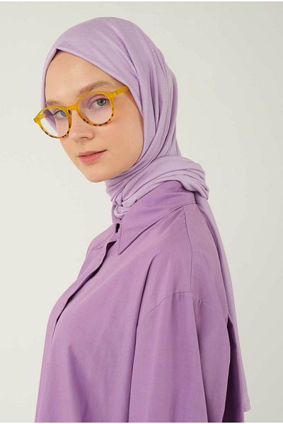 HEQA Combed Cotton Shawl Light Lilac