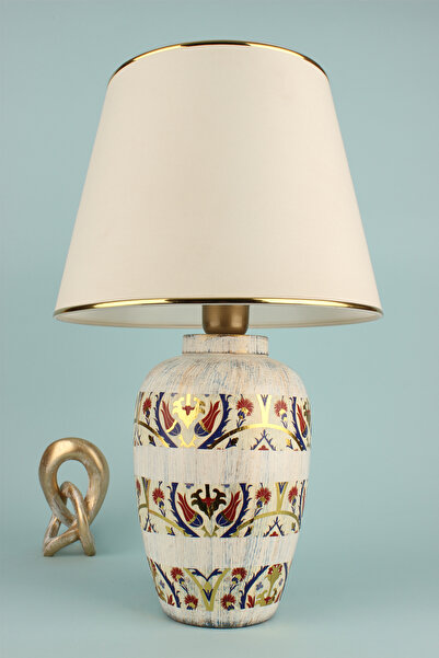 Hmydesign Hiver Desenli Handmade Seramik Abajur Renkli