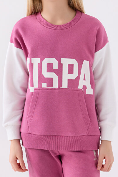 U.S. Polo Assn. Kız Çocuk Lisanslı Candy Sweet Girl Alt Üst Eşofman Takımı