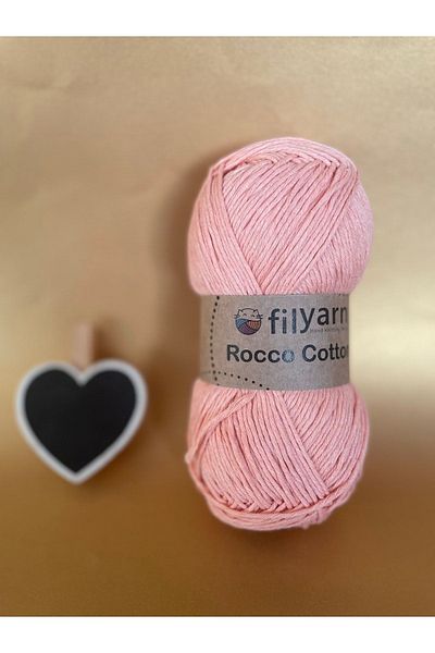 Filyarn Rocco Cotton Cotton 100 Gr Amigurumi Punch Hand Knitting Yarn - Salmon Color