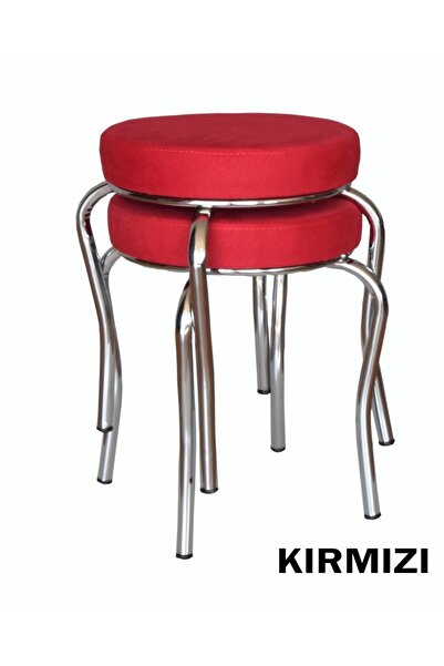 Ankhira Tabure (2 ADET) (MONTELİ GÖNDERİM) Krom Ayaklı, Taytüyü Kumaş, Metal ...