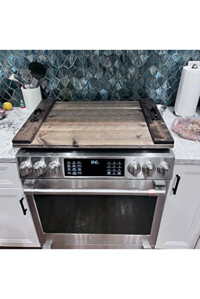 Master Hands Sadece Ahşap Üst Kapak, Set Üstü Ocak Üst Kapağı - Büyük Ahşap T...