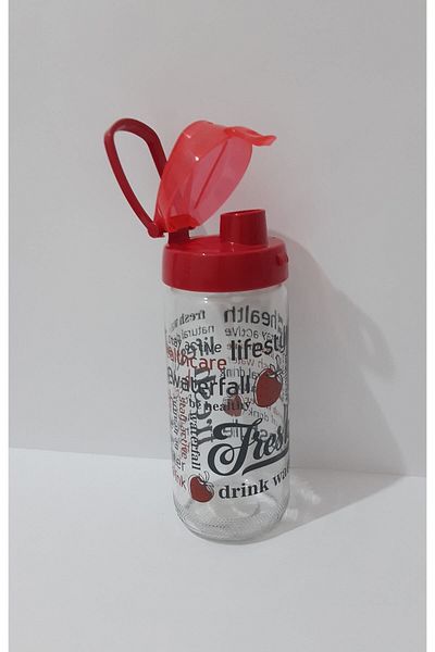 renkli çiçekler Glass Water Bottle 500ml Water Bottle Flask