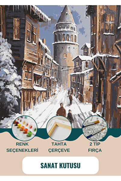 SANAT Sayılarla Boyama & Hobi Seti - Fırça Boya Duvara Asma Aparatı Dahil 40x...