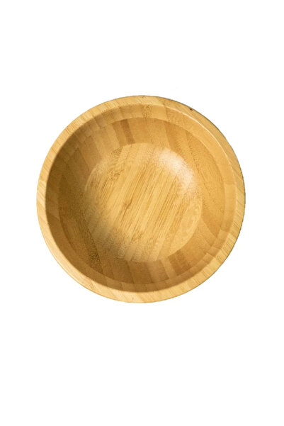 Qerhome 20 Cm Bamboo Salad Bowl - Natural Presentation