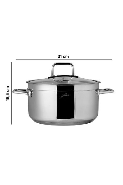 Jumbo Modena 22 cm Stainless Steel Deep Casserole