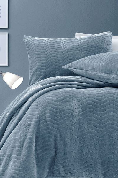 Yataş Dazel Indigo Double Bedspread Set - 240X225 cm Blanket