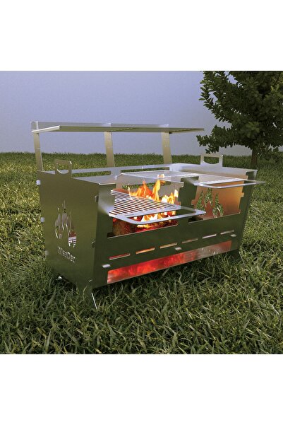 WiseDec Metal Mangal V5 Izgaralı Kolay Kurulumlu Ve Taşınabilir Mangal/ Barbekü Wisegrill