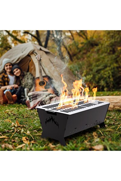 WiseDec Metal Mangal Izgaralı Kolay Kurulumlu Ve Taşınabilir Çantalı Mangal Wisegrill