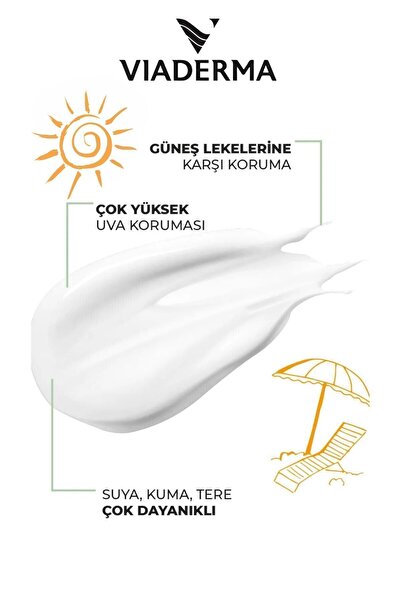 Viaderma Akne Karşıtı SPF 50 Yüz Ve Vücut Güneş Kremi Akneye Meyilli & Karma Ciltler - Bisabolol